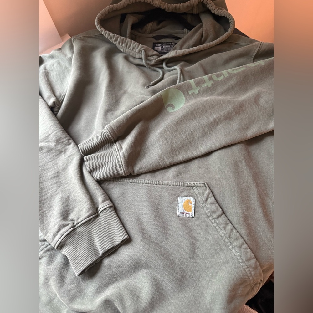 Carhartt Men's Green Hoodie, Small